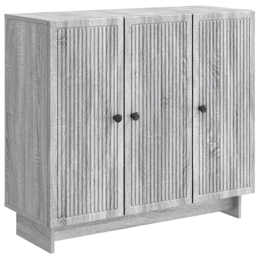 vidaXL Sideboard Grey Sonoma 89 x 34.5 x 80 cm Engineered Wood