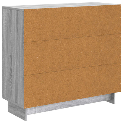 vidaXL Sideboard Grey Sonoma 89 x 34.5 x 80 cm Engineered Wood