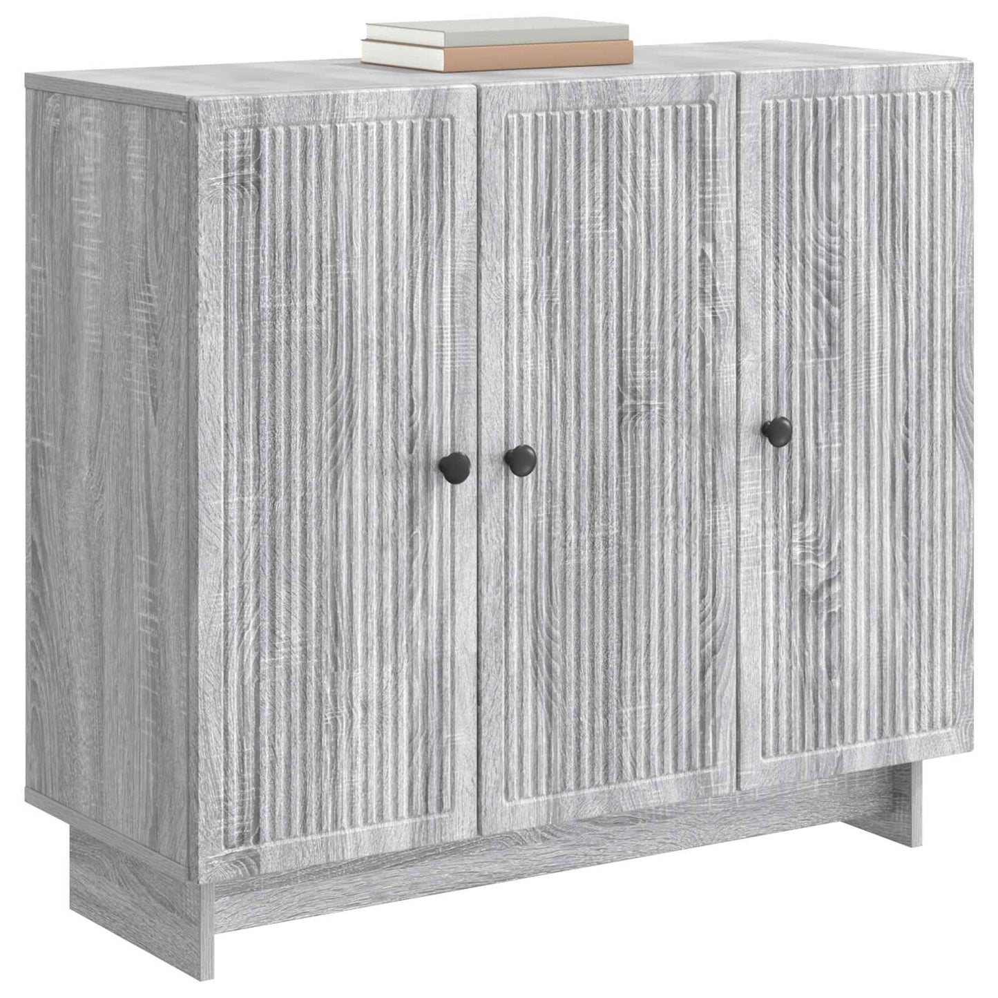 vidaXL Sideboard Grey Sonoma 89 x 34.5 x 80 cm Engineered Wood