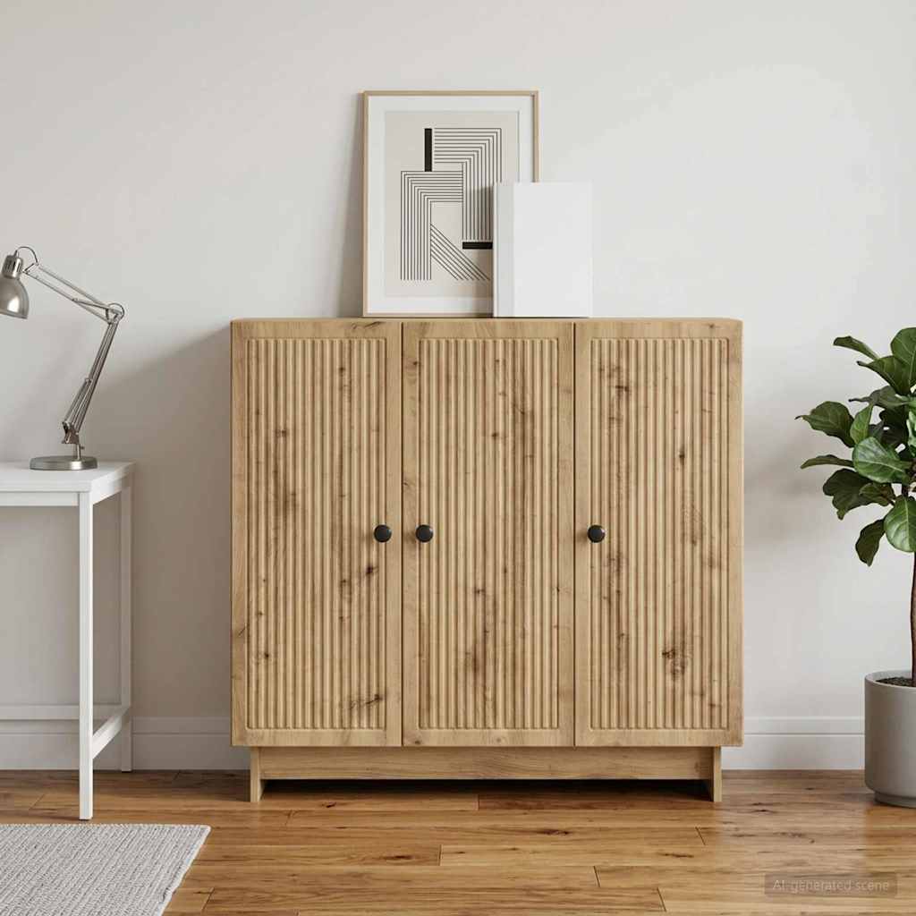 vidaXL Sideboard Artisan Oak 89 x 34.5 x 80 cm Engineered Wood