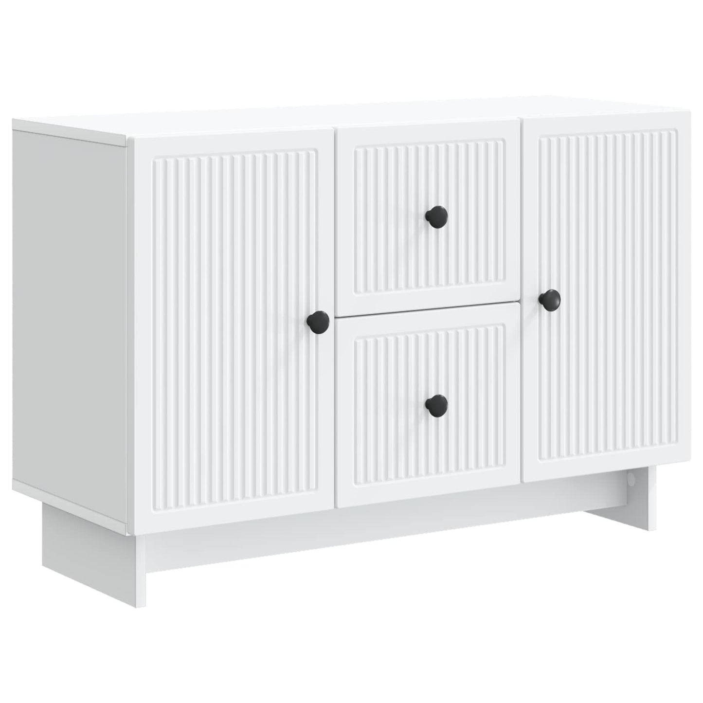 vidaXL Sideboard with Drawer White 89 x 34.5 x 60 cm Engineered Wood