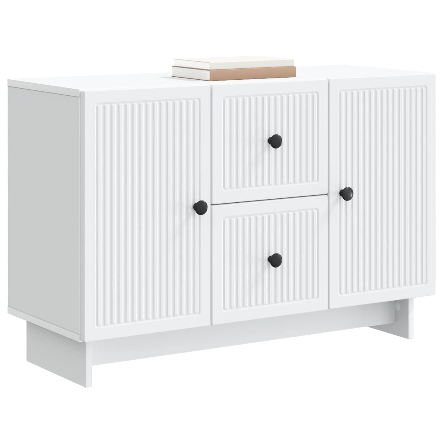 vidaXL Sideboard with Drawer White 89 x 34.5 x 60 cm Engineered Wood