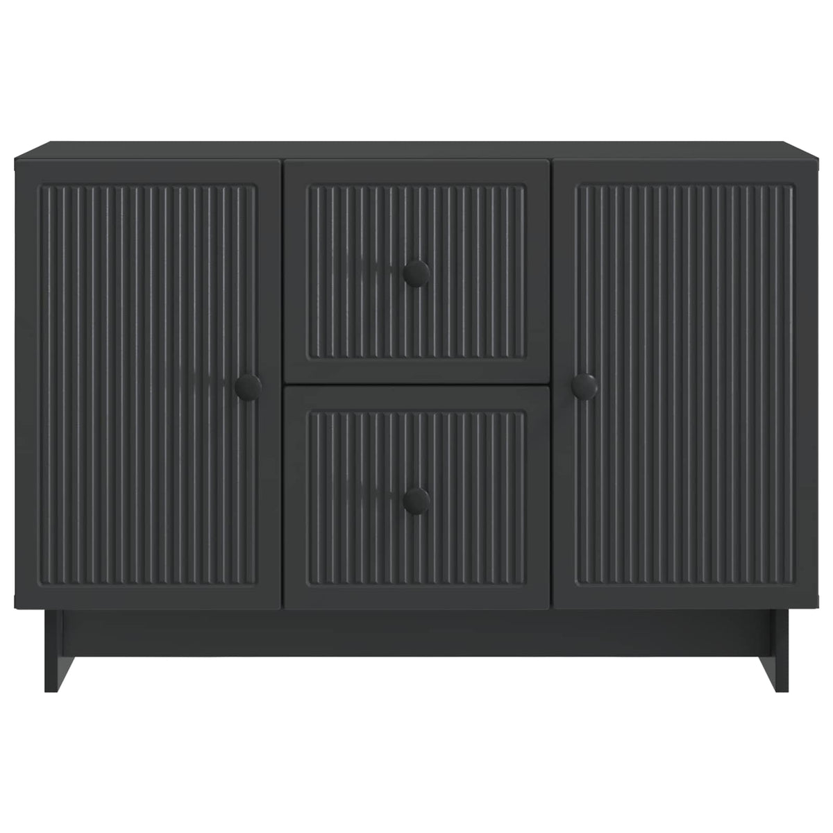 vidaXL Sideboard with Drawer Black 89 x 34.5 x 60 cm Engineered Wood