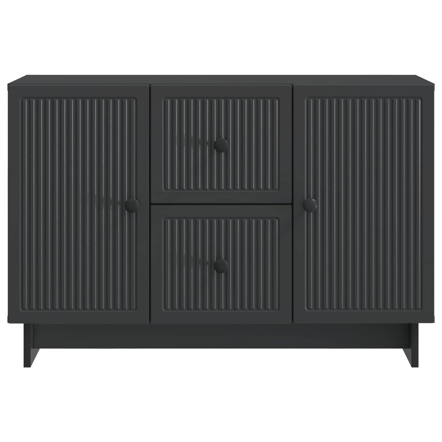 vidaXL Sideboard with Drawer Black 89 x 34.5 x 60 cm Engineered Wood