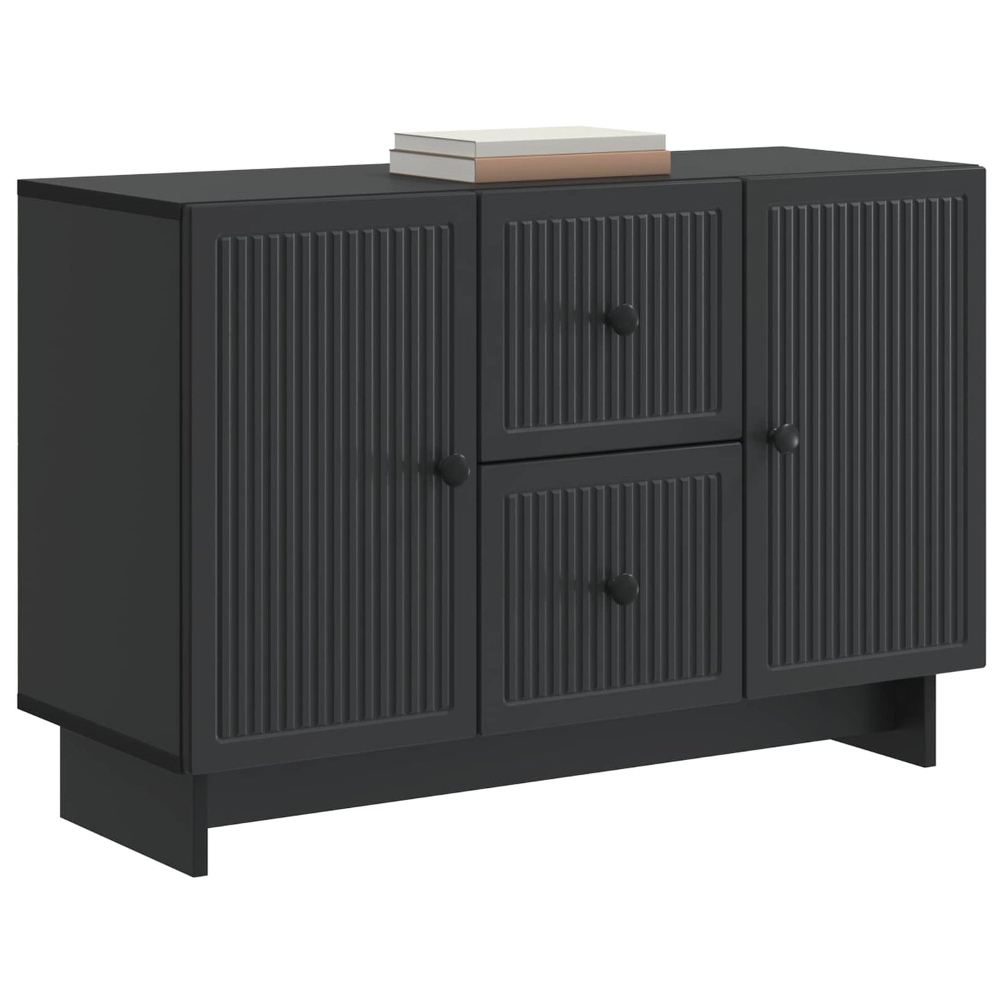 vidaXL Sideboard with Drawer Black 89 x 34.5 x 60 cm Engineered Wood