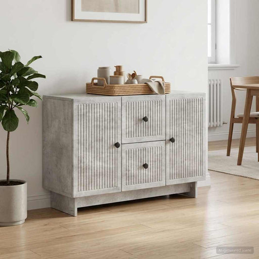 vidaXL Sideboard Concrete Grey 89 x 34.5 x 60 cm Engineered Wood