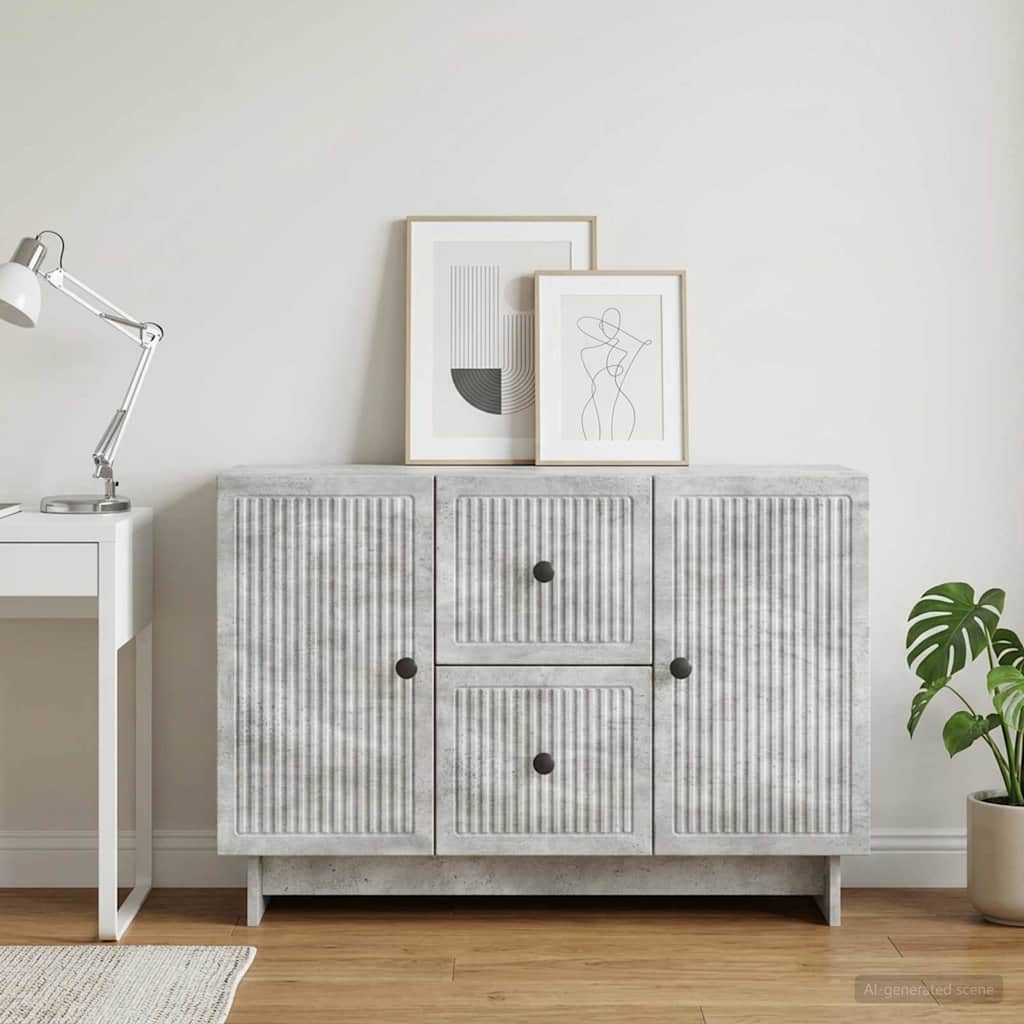 vidaXL Sideboard Concrete Grey 89 x 34.5 x 60 cm Engineered Wood
