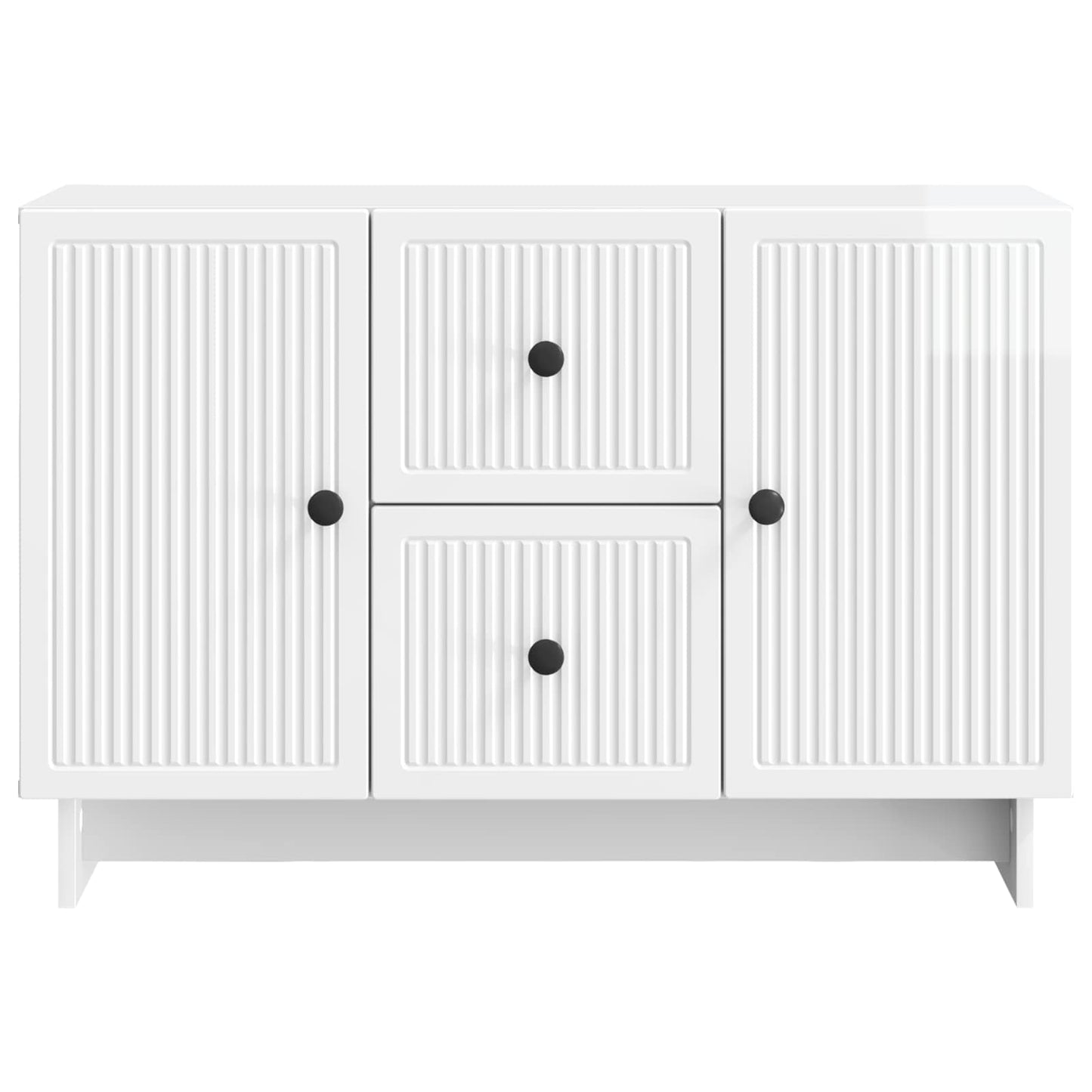 vidaXL Sideboard High Gloss White 89 x 34.5 x 60 cm Engineered Wood