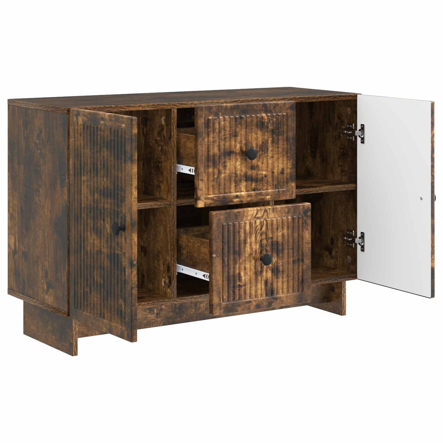vidaXL Sideboard Smoked Oak 89 x 34.5 x 60 cm Engineered Wood