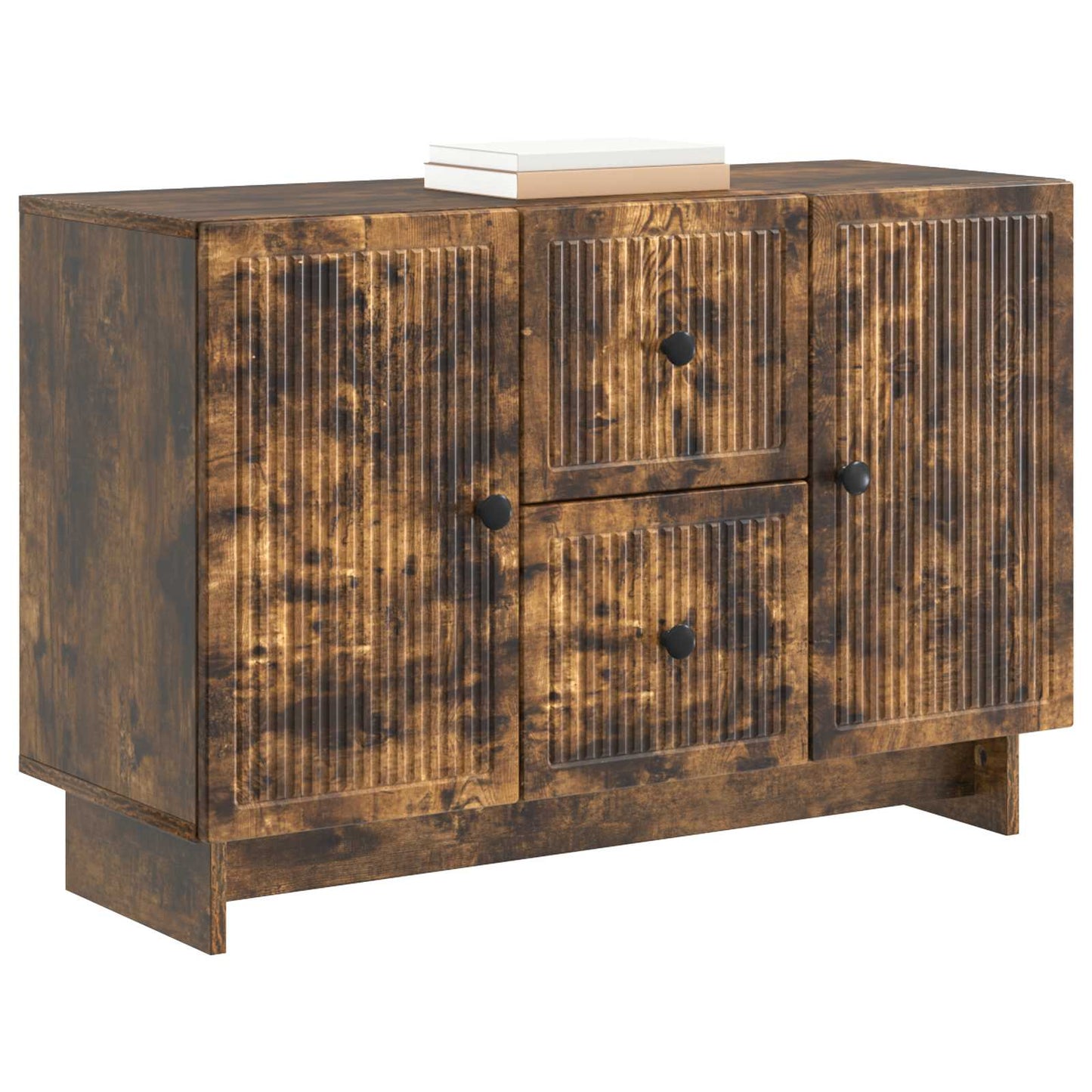 vidaXL Sideboard Smoked Oak 89 x 34.5 x 60 cm Engineered Wood