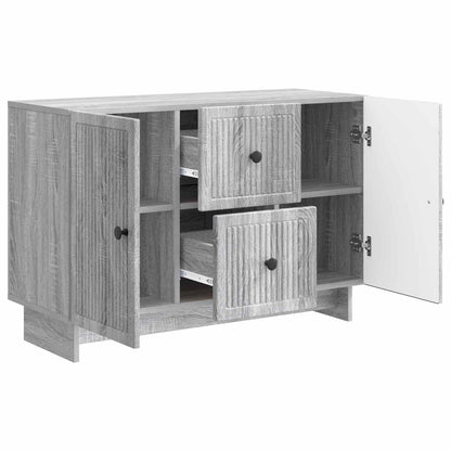 vidaXL Sideboard Grey Sonoma 89 x 34.5 x 60 cm Engineered Wood