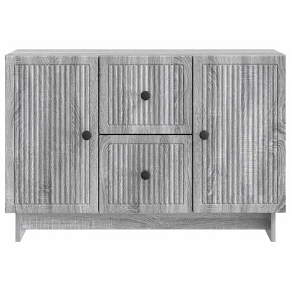 vidaXL Sideboard Grey Sonoma 89 x 34.5 x 60 cm Engineered Wood