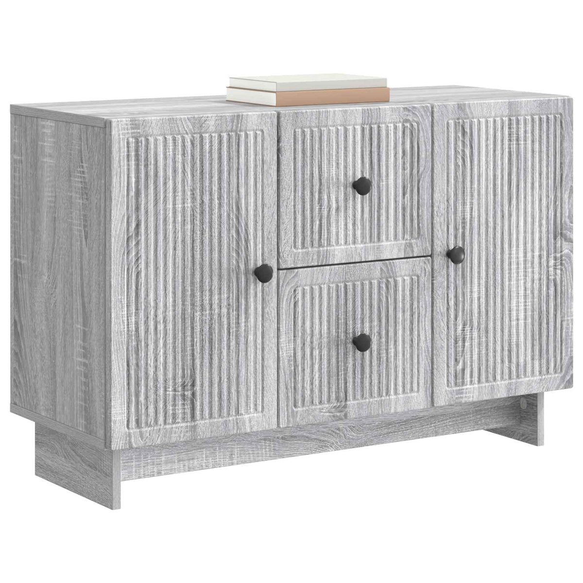 vidaXL Sideboard Grey Sonoma 89 x 34.5 x 60 cm Engineered Wood