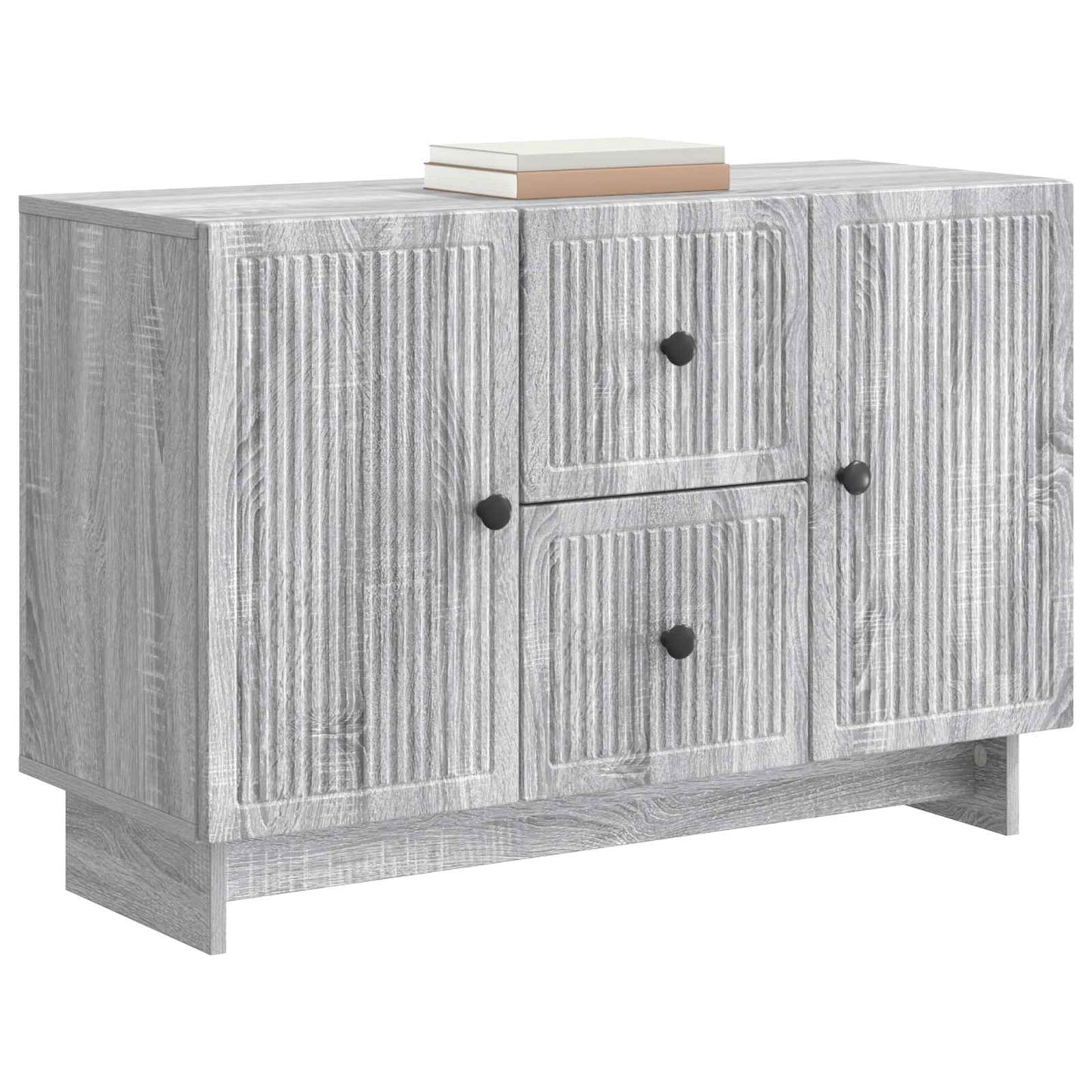 vidaXL Sideboard Grey Sonoma 89 x 34.5 x 60 cm Engineered Wood