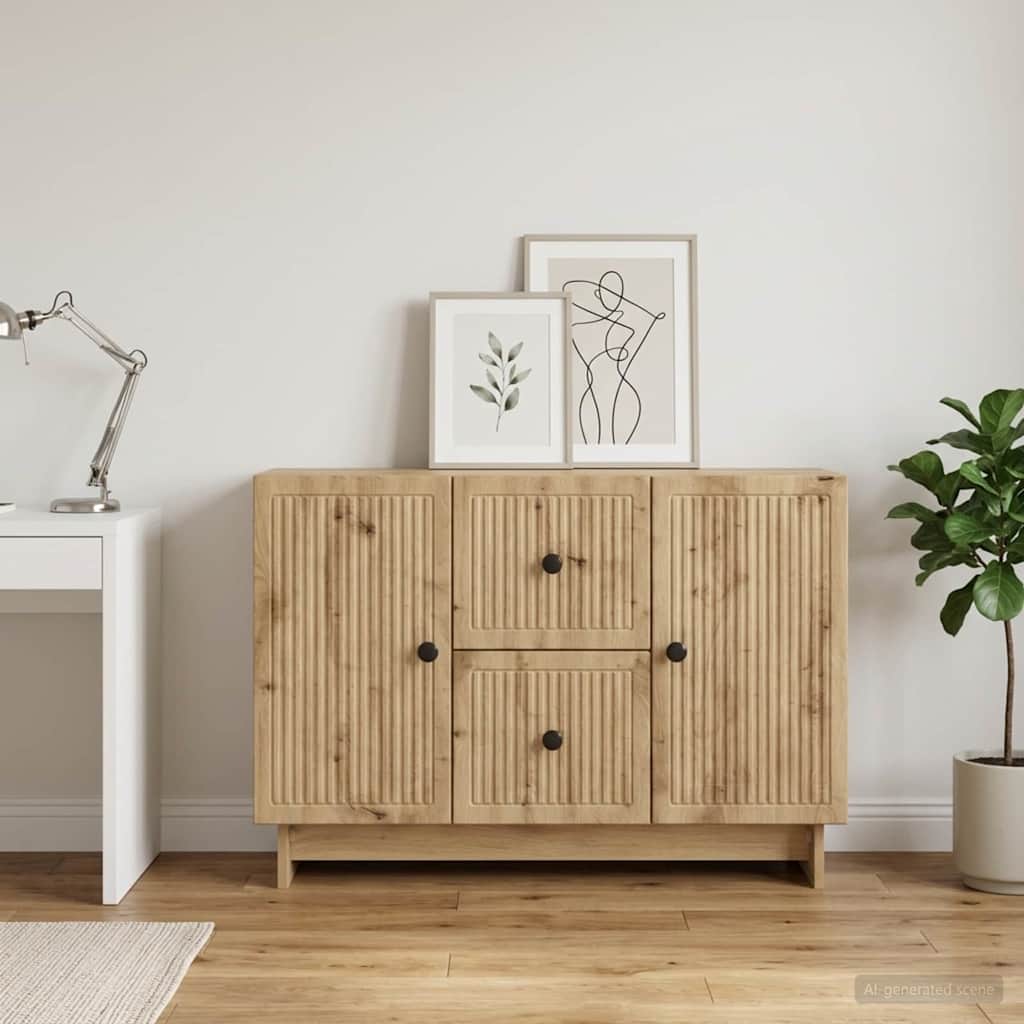 vidaXL Sideboard Artisan Oak 89 x 34.5 x 60 cm Engineered Wood