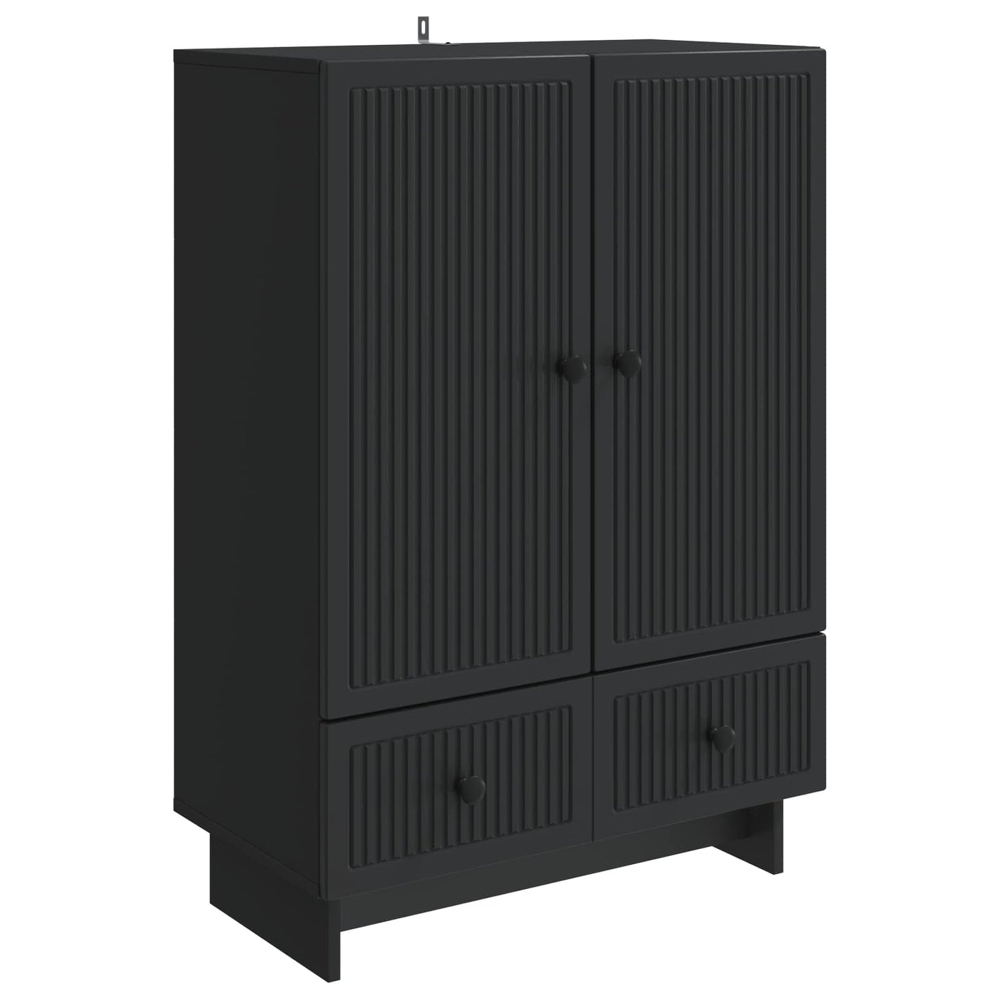 vidaXL Sideboard Black 66 x 34.5 x 95 cm Engineered Wood