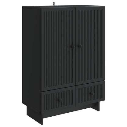 vidaXL Sideboard Black 66 x 34.5 x 95 cm Engineered Wood