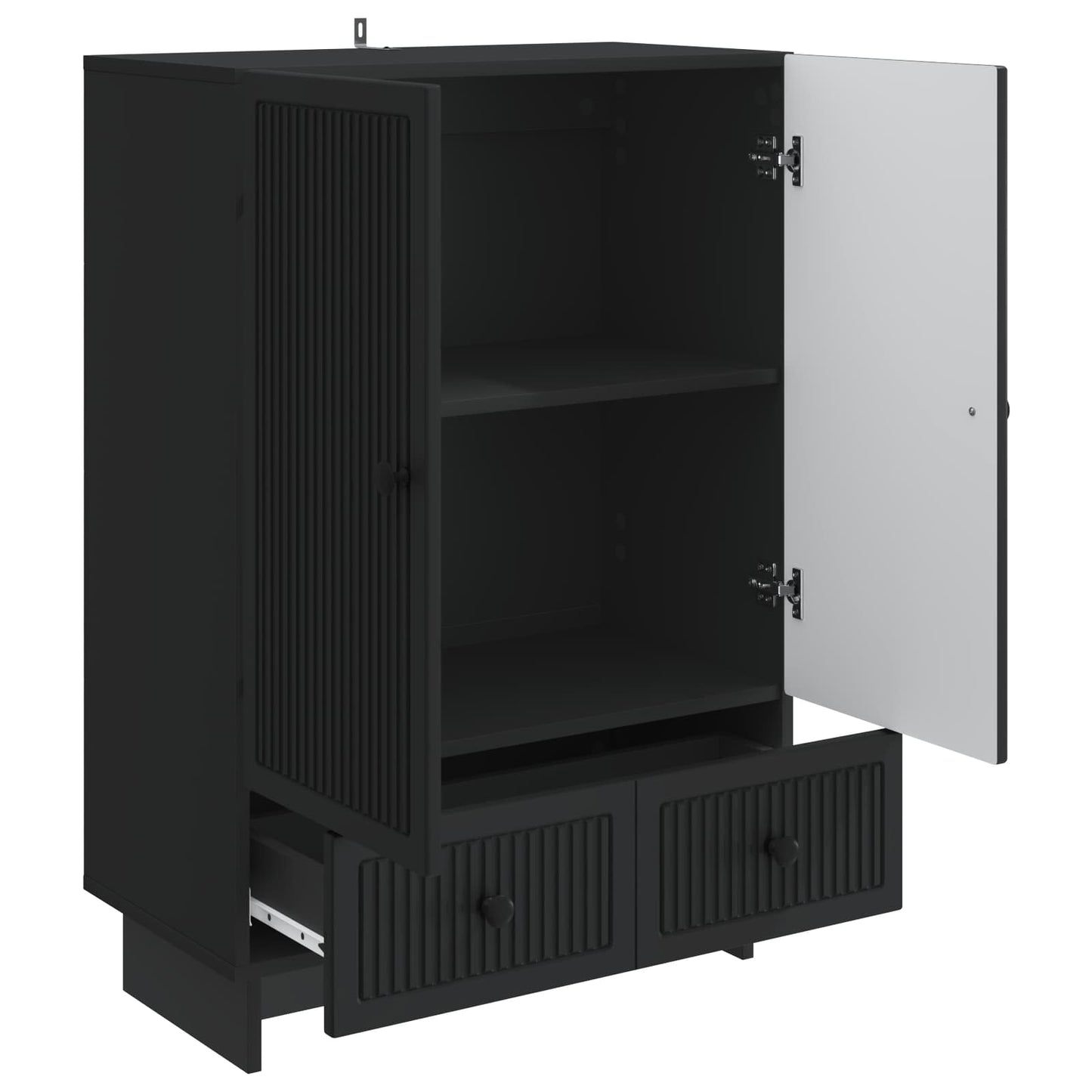 vidaXL Sideboard Black 66 x 34.5 x 95 cm Engineered Wood