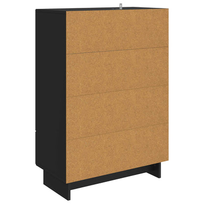 vidaXL Sideboard Black 66 x 34.5 x 95 cm Engineered Wood