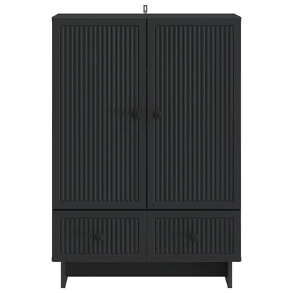 vidaXL Sideboard Black 66 x 34.5 x 95 cm Engineered Wood