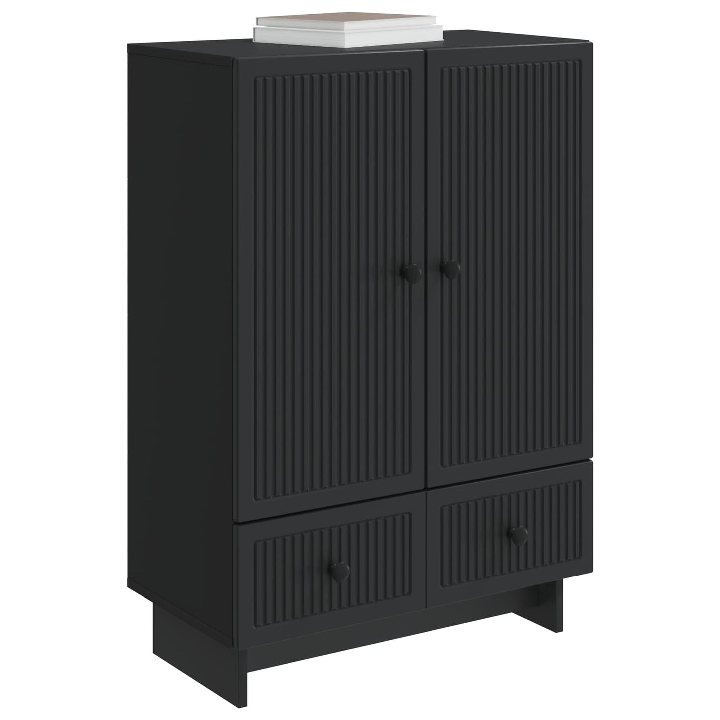 vidaXL Sideboard Black 66 x 34.5 x 95 cm Engineered Wood