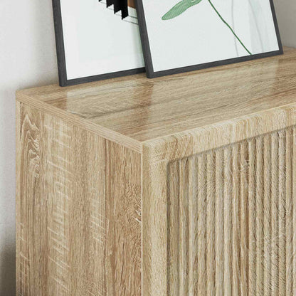 vidaXL Sideboard Sonoma Oak 66 x 34.5 x 95 cm Engineered Wood
