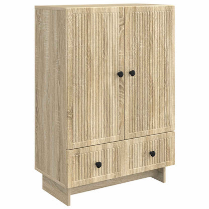 vidaXL Sideboard Sonoma Oak 66 x 34.5 x 95 cm Engineered Wood