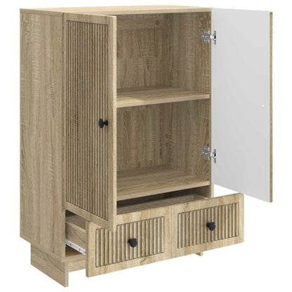 vidaXL Sideboard Sonoma Oak 66 x 34.5 x 95 cm Engineered Wood