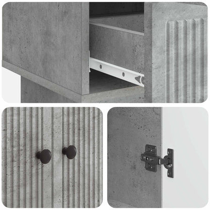 vidaXL Sideboard Concrete Grey 66 x 34.5 x 95 cm Engineered Wood