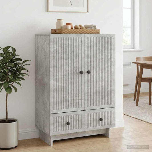 vidaXL Sideboard Concrete Grey 66 x 34.5 x 95 cm Engineered Wood