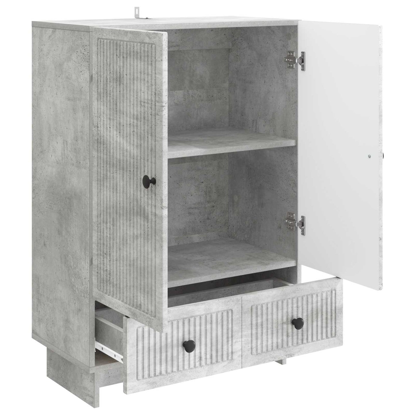 vidaXL Sideboard Concrete Grey 66 x 34.5 x 95 cm Engineered Wood