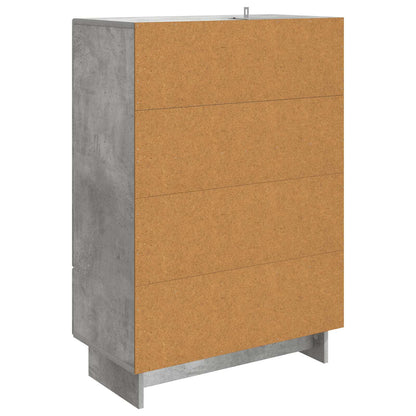 vidaXL Sideboard Concrete Grey 66 x 34.5 x 95 cm Engineered Wood