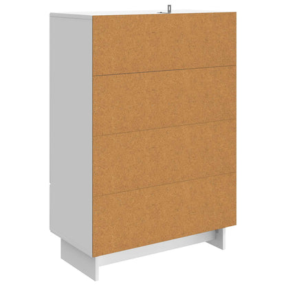 vidaXL Sideboard High Gloss White 66 x 34.5 x 95 cm Engineered Wood