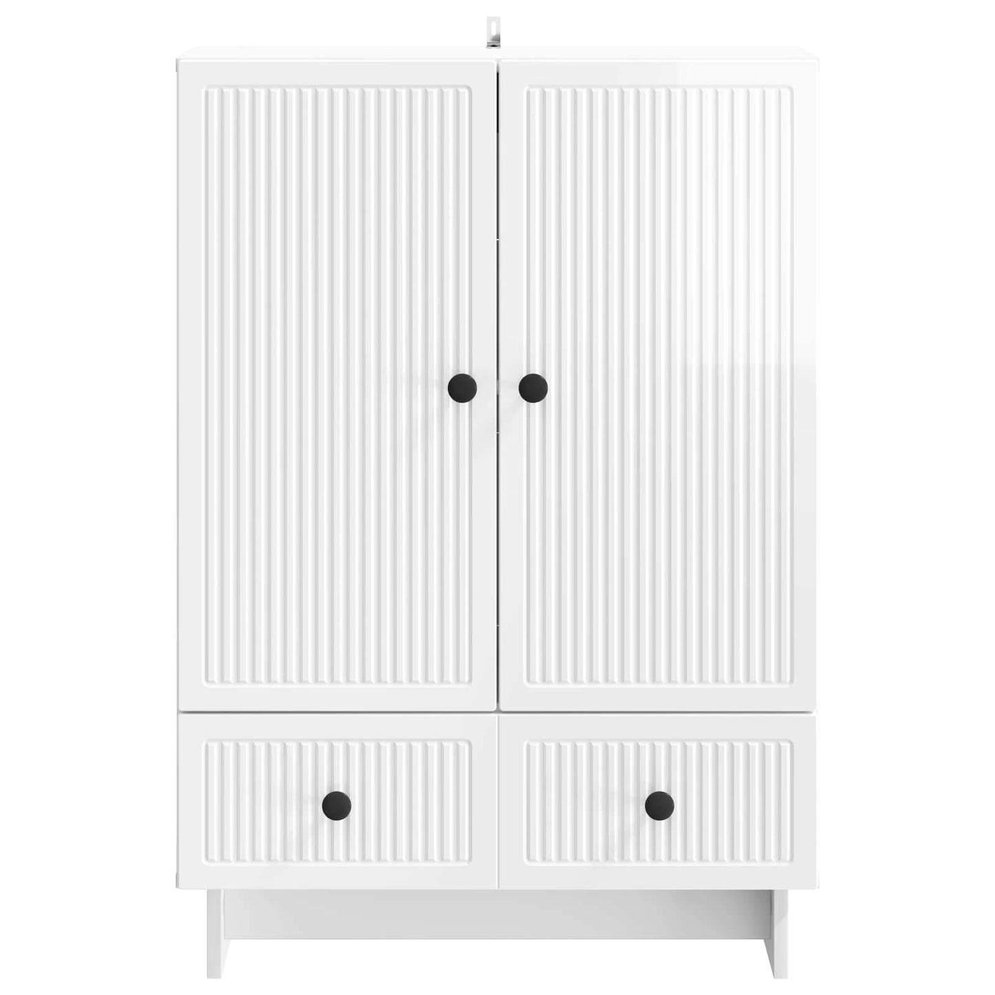 vidaXL Sideboard High Gloss White 66 x 34.5 x 95 cm Engineered Wood