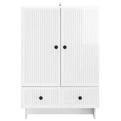 vidaXL Sideboard High Gloss White 66 x 34.5 x 95 cm Engineered Wood