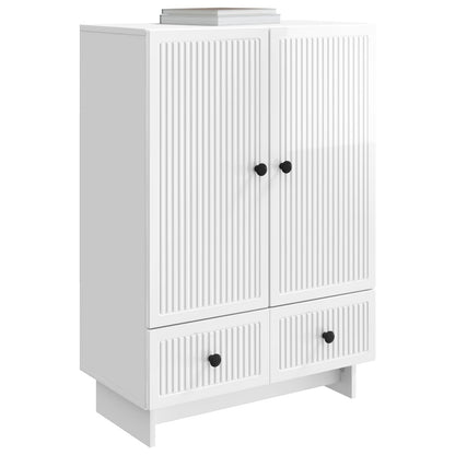 vidaXL Sideboard High Gloss White 66 x 34.5 x 95 cm Engineered Wood