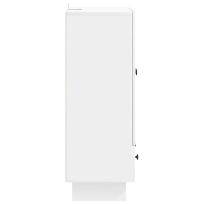 vidaXL Sideboard High Gloss White 66 x 34.5 x 95 cm Engineered Wood