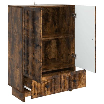 vidaXL Sideboard Smoked Oak 66 x 34.5 x 95 cm Engineered Wood