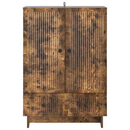 vidaXL Sideboard Smoked Oak 66 x 34.5 x 95 cm Engineered Wood
