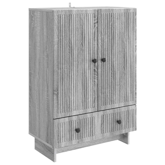 vidaXL Sideboard Grey Sonoma 66 x 34.5 x 95 cm Engineered Wood