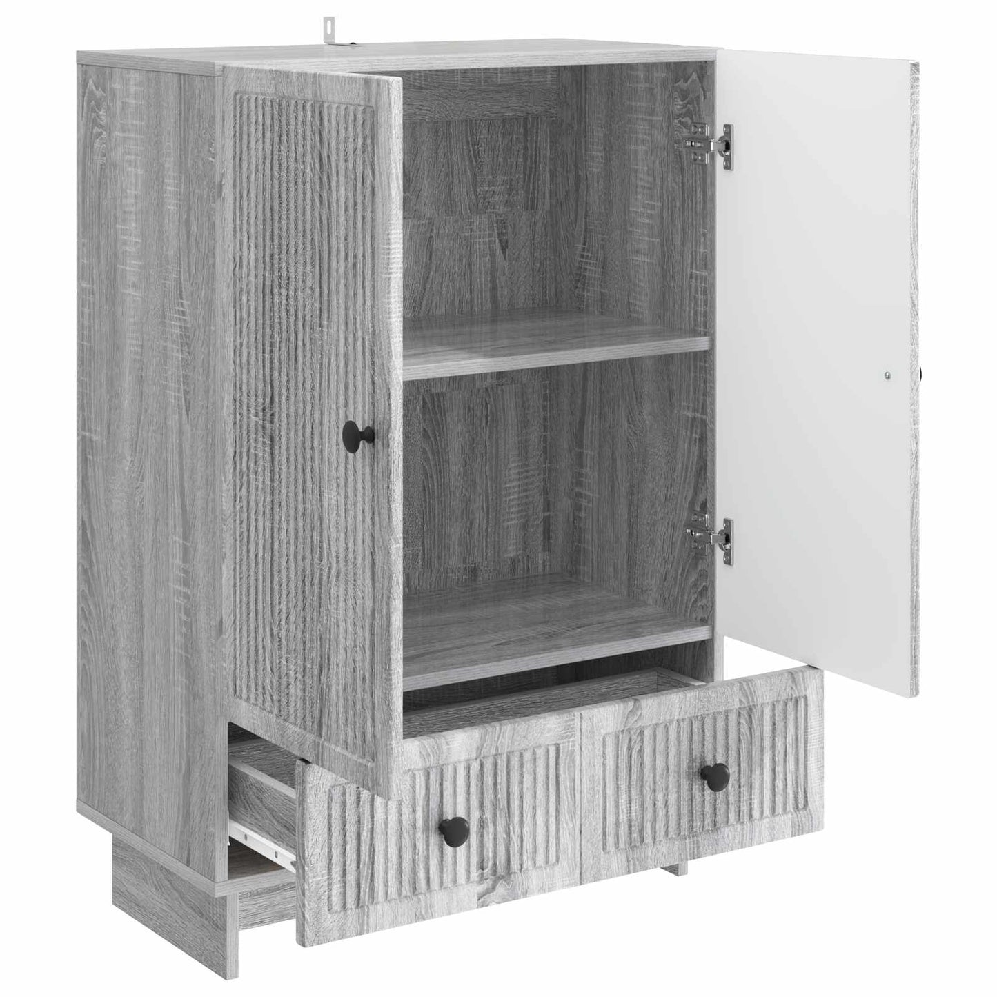 vidaXL Sideboard Grey Sonoma 66 x 34.5 x 95 cm Engineered Wood