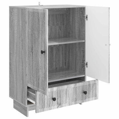 vidaXL Sideboard Grey Sonoma 66 x 34.5 x 95 cm Engineered Wood
