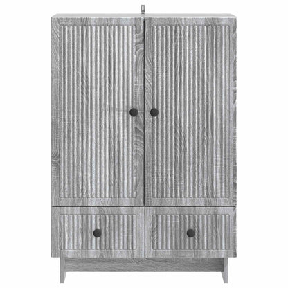 vidaXL Sideboard Grey Sonoma 66 x 34.5 x 95 cm Engineered Wood