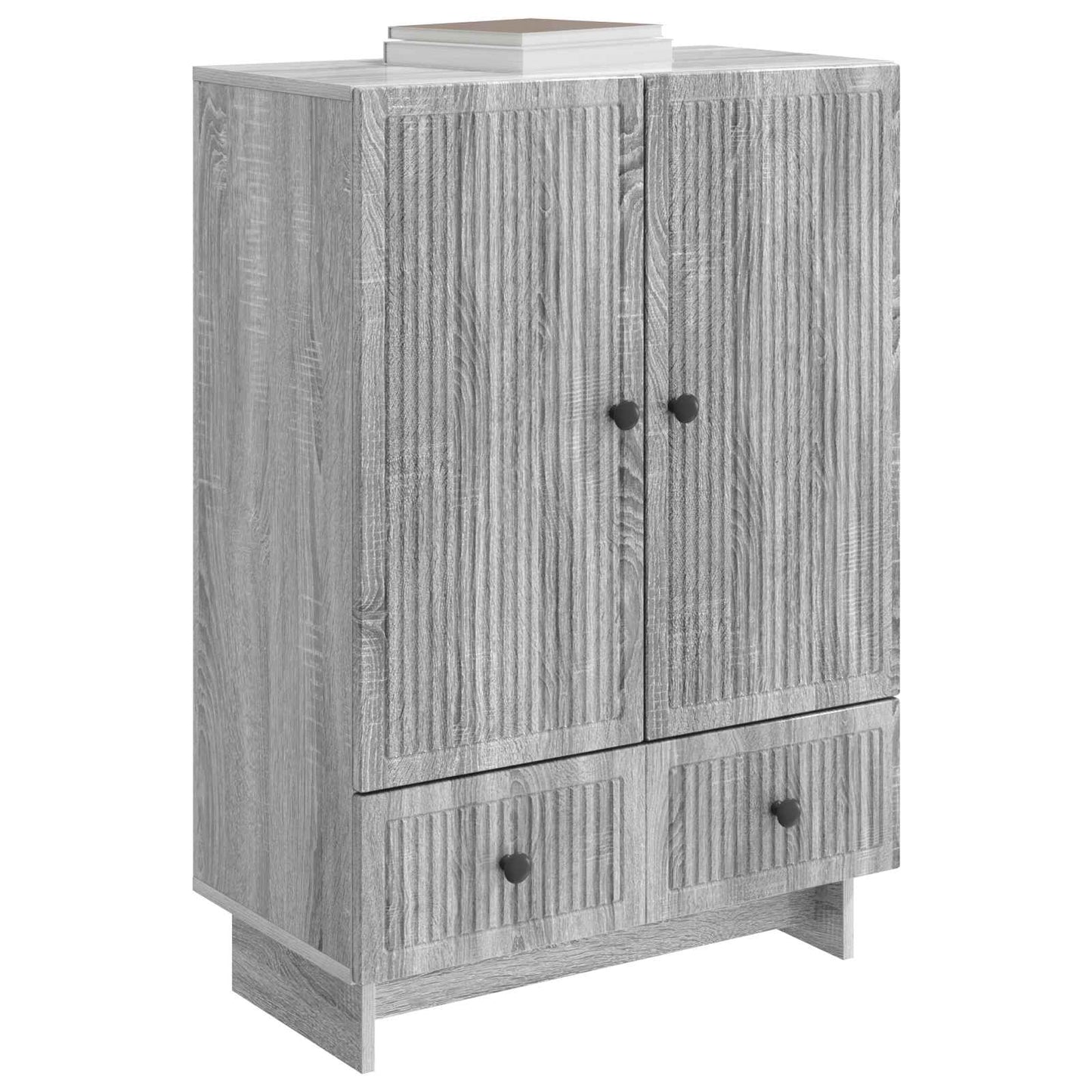 vidaXL Sideboard Grey Sonoma 66 x 34.5 x 95 cm Engineered Wood