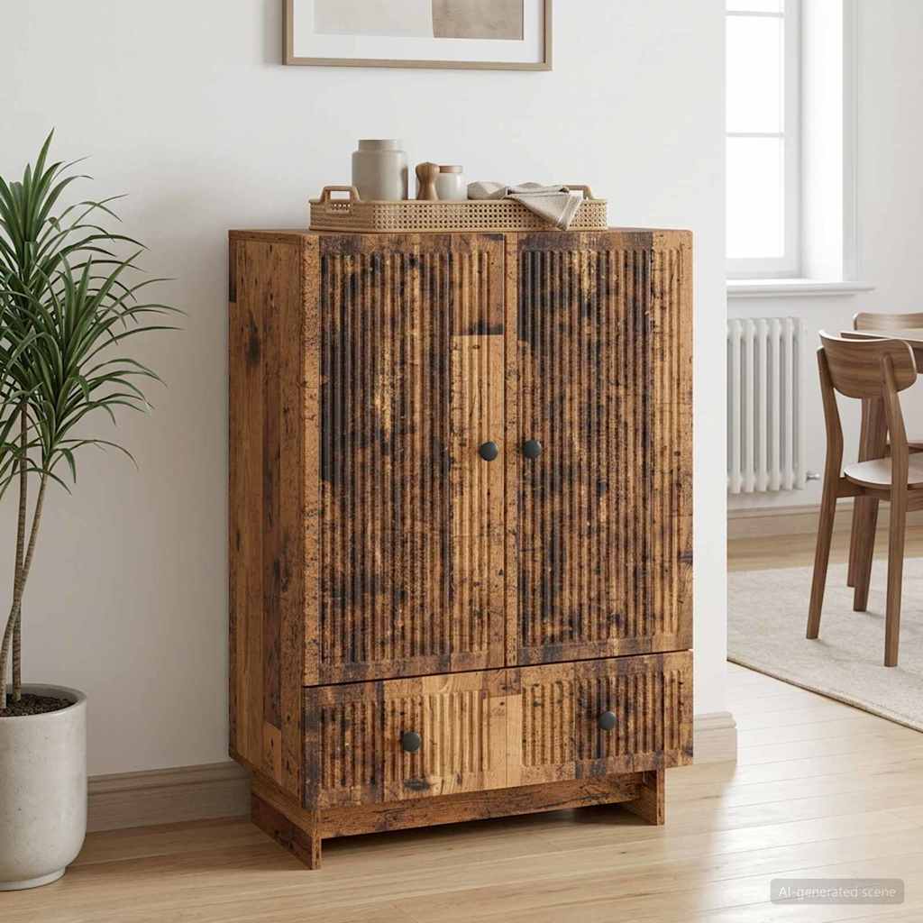 vidaXL Sideboard Old Wood 66 x 34.5 x 95 cm Engineered Wood