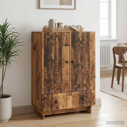 vidaXL Sideboard Old Wood 66 x 34.5 x 95 cm Engineered Wood