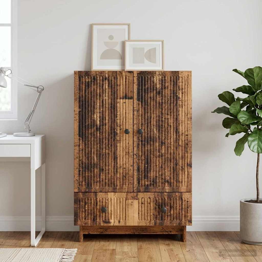 vidaXL Sideboard Old Wood 66 x 34.5 x 95 cm Engineered Wood