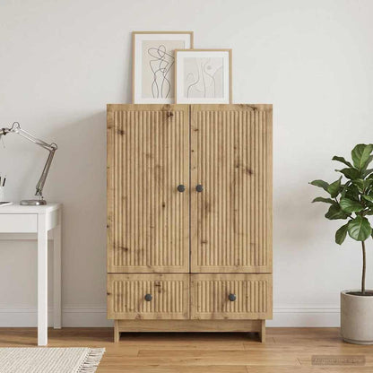 vidaXL Sideboard Artisan Oak 66 x 34.5 x 95 cm Engineered Wood
