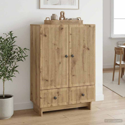 vidaXL Sideboard Artisan Oak 66 x 34.5 x 95 cm Engineered Wood