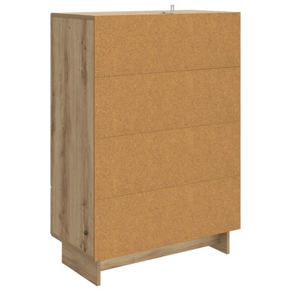 vidaXL Sideboard Artisan Oak 66 x 34.5 x 95 cm Engineered Wood